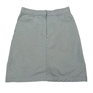 Aurea Golf Essentials Skort Blue Green Striped Pockets Athleisure Preppy Size 4
